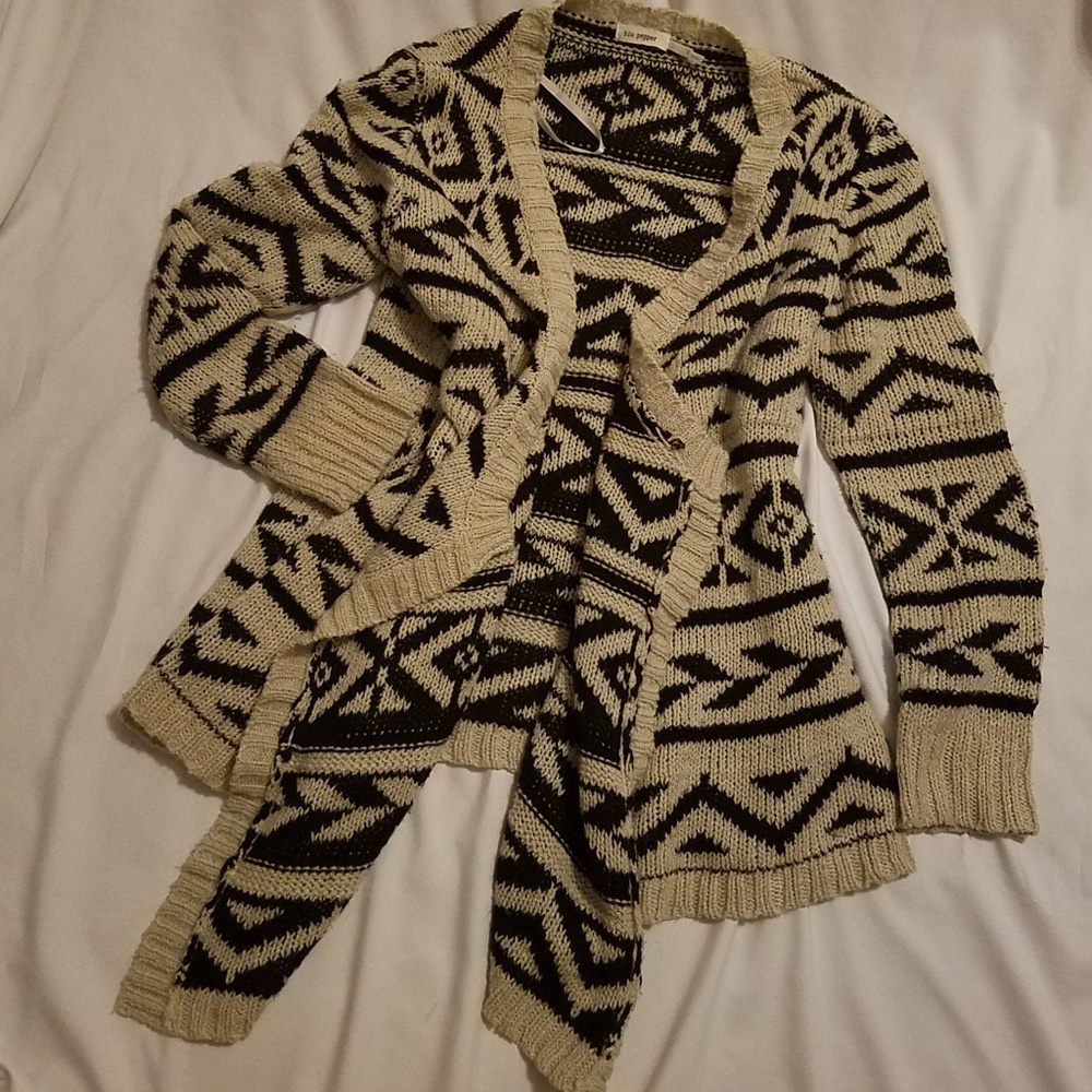 Blu Pepper Anthro Open & Asymmetric Sweater Small